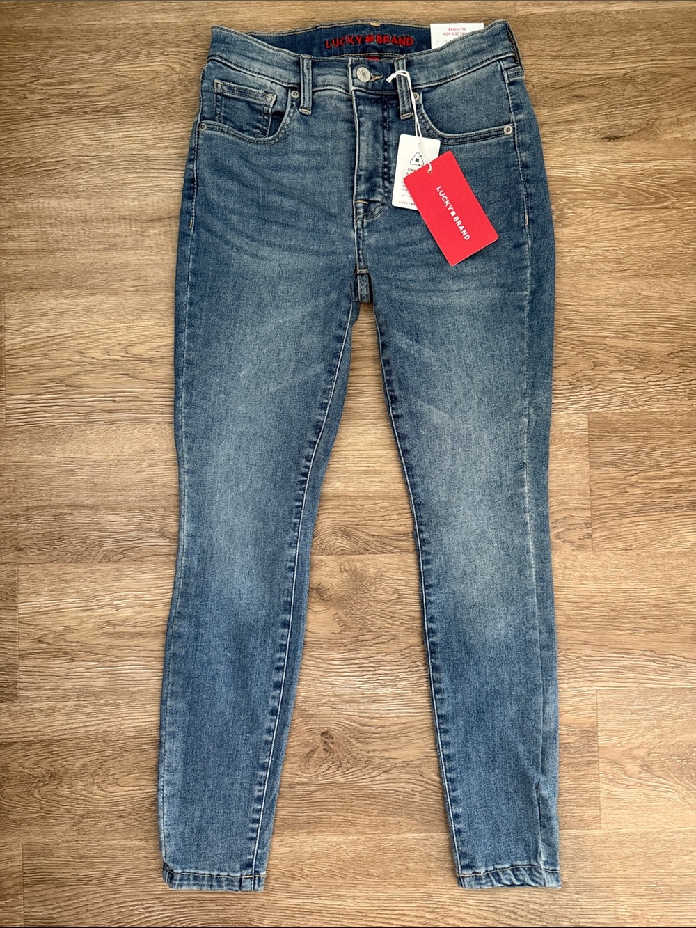 Lucky Brand Medium Blue high rise Bridgette Skinny Jeans